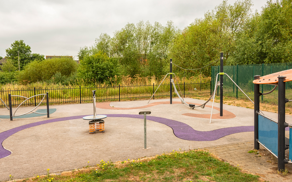 Play equipment at Haverthwaite A play area, Broughton Brook.