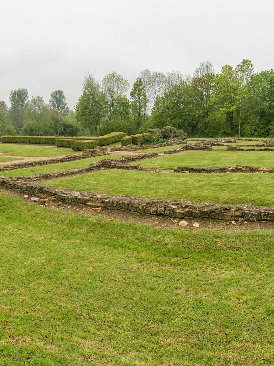Roman Villa outline in stone