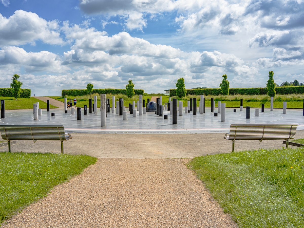 The Milton Keynes Rose pillars