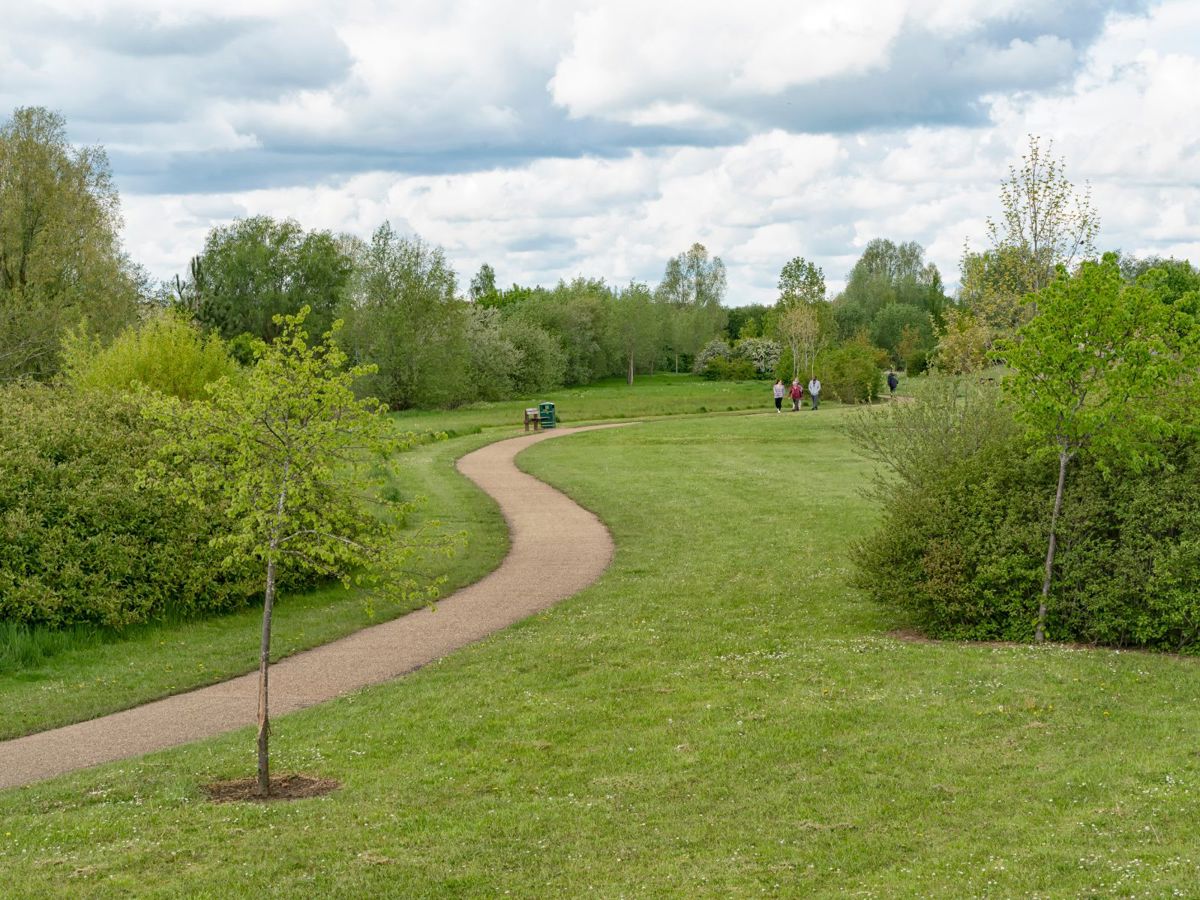 Pathway going through parkland