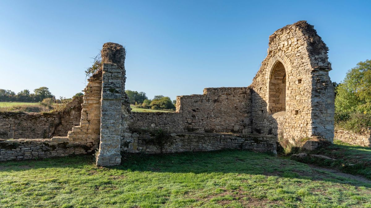 Remains of St Peter's Church at Stanton Low Park in Milton Keynes