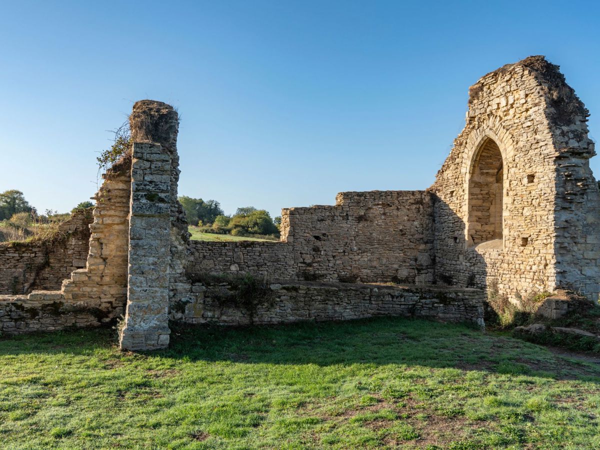 Remains of St Peter's Church at Stanton Low Park in Milton Keynes