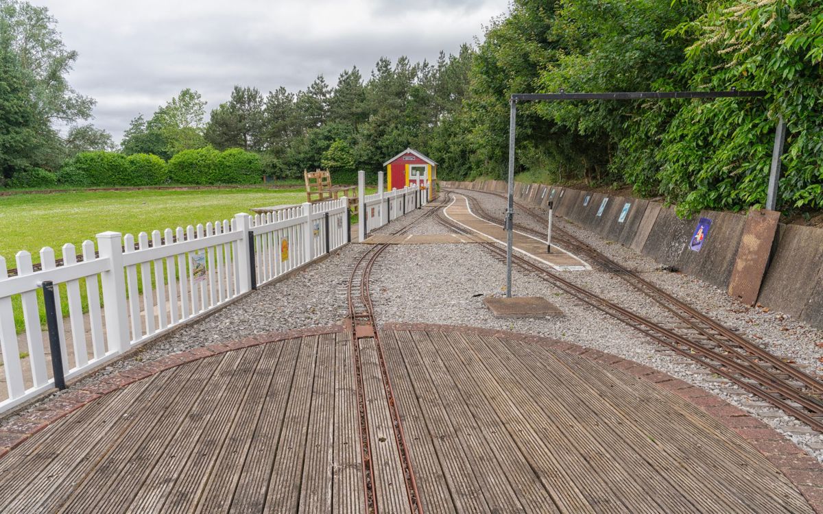 Railway track for children's miniature railway