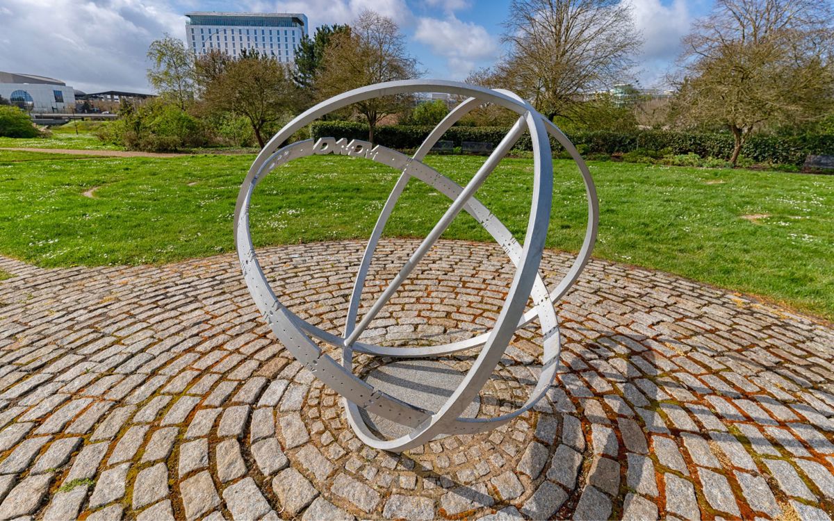 Armillary Sphere sculpture in Campbell Park