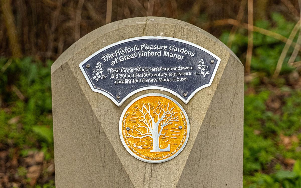 Letter L from the alphabet trail on way finding marker