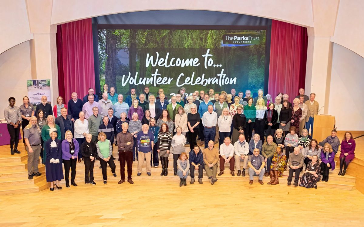 Group photo of Parks Trust staff and volunteers