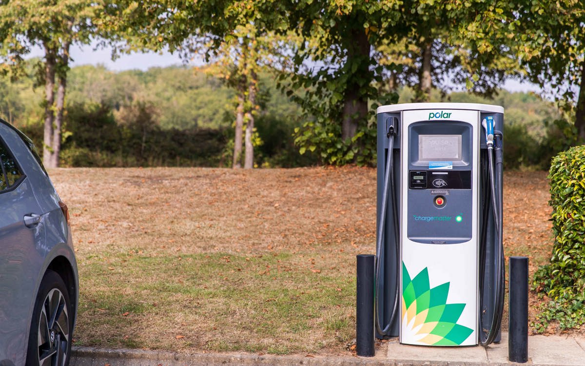 An Electric Vehicle charging point
