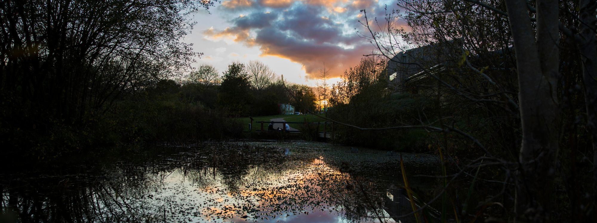 A dusky sunset over water