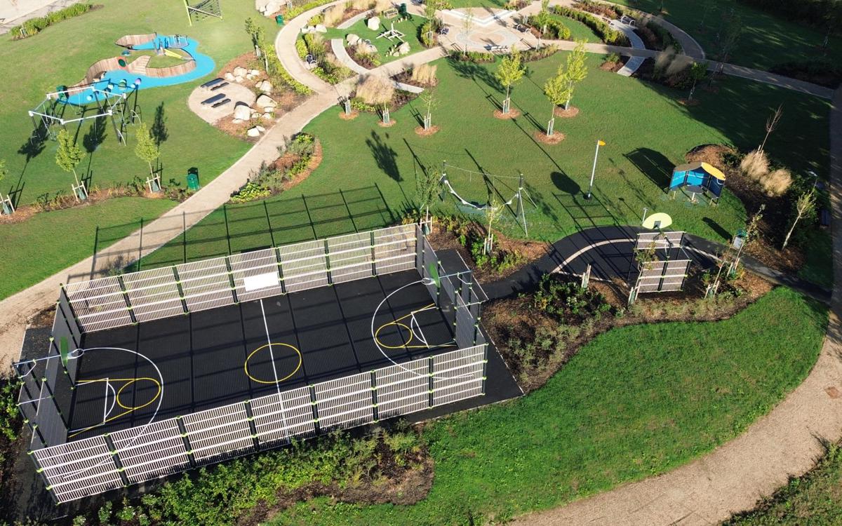 Drone view of games area