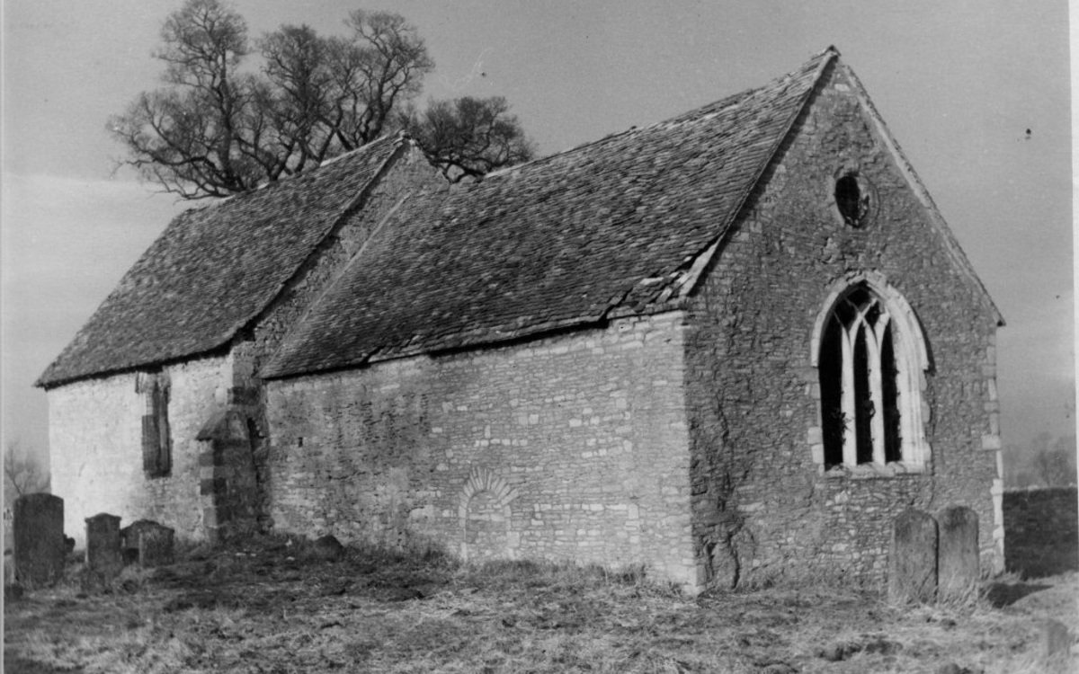 Grayscale archive photo of St Peter's Church