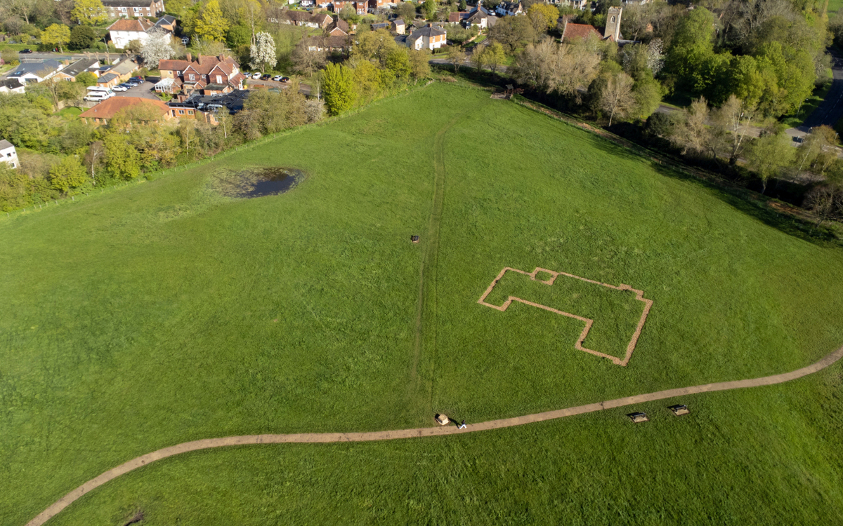 Outline of manor house at Simpson