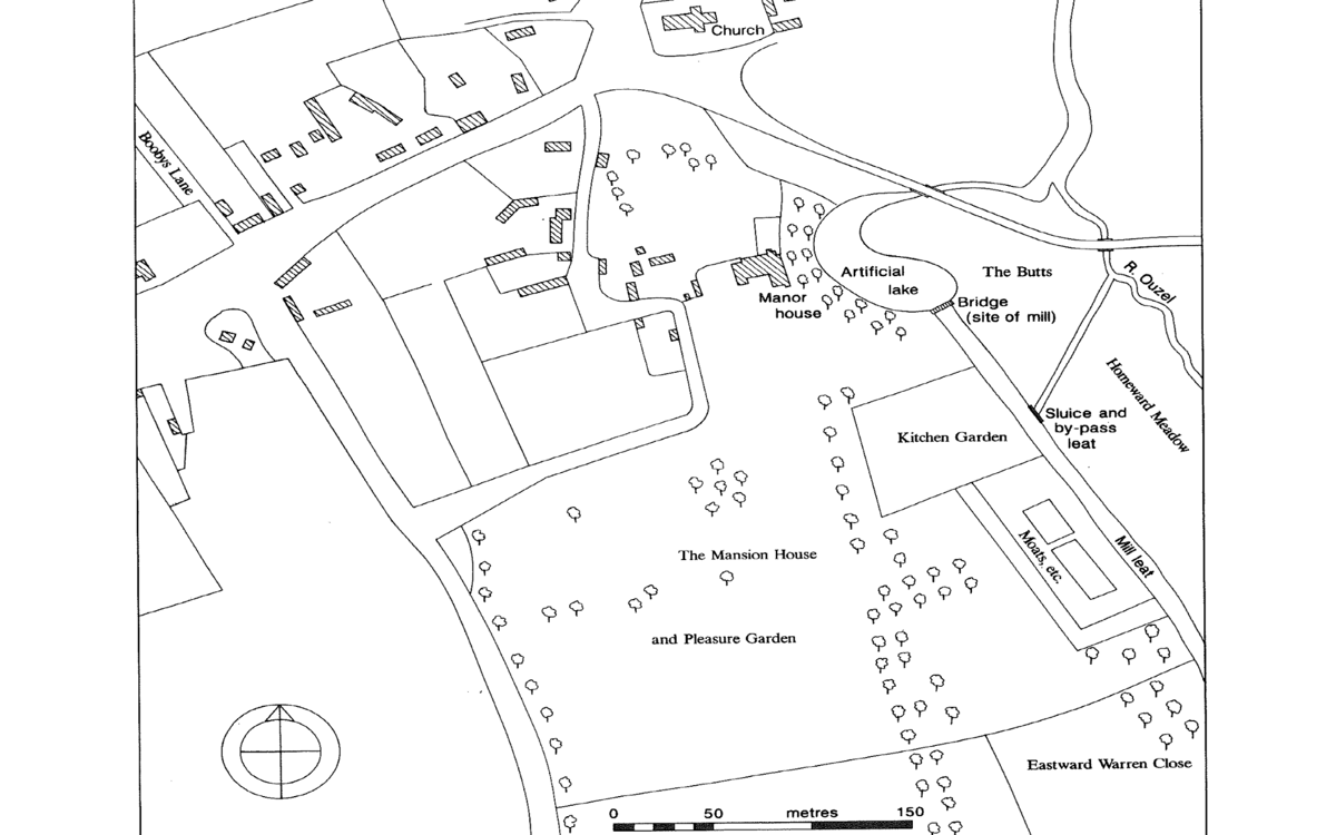 Site map of mansion and pleasure gardens 1781