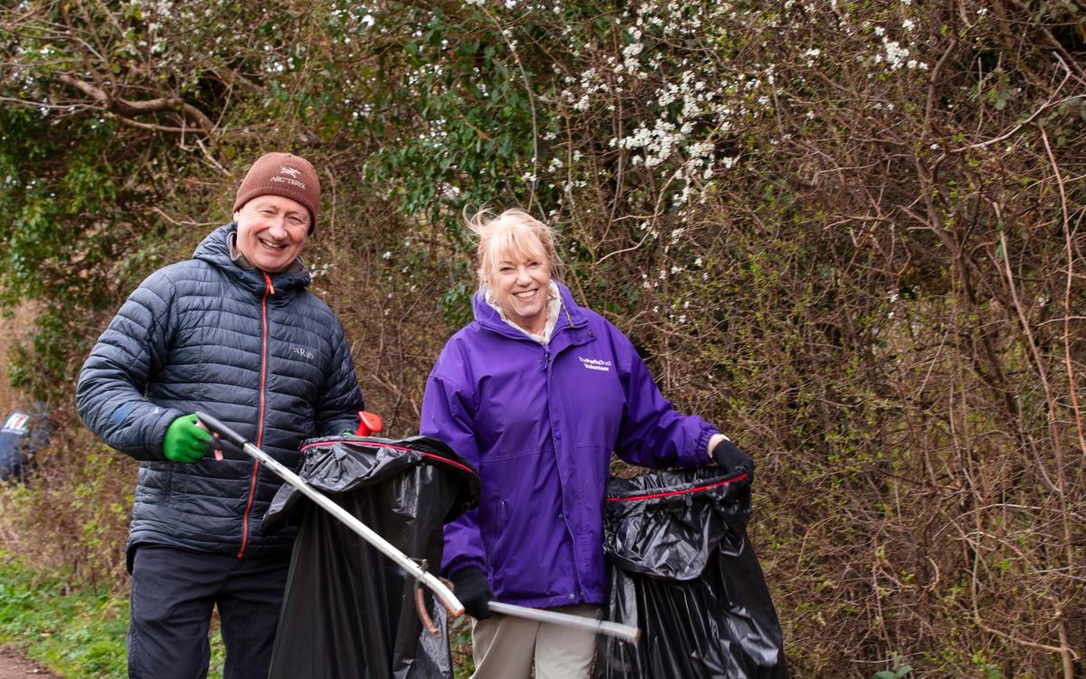 Parks Trust volunteer and member of public