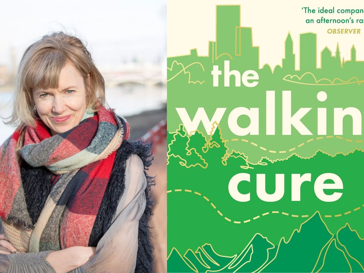 A picture of the author Annabel Streets and the book cover of The Walking Cure